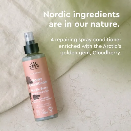Nordic Berry Spray Démêlant – Soin Sans Rinçage pour Cheveux Normaux à Secs – Avec Chia, Aloe Vera & Mûre Arctique – Vegan & Naturel – 250 ml Baie nordique