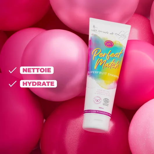 Perfect Match – Shampooing sans sulfate Hydratant léger – Cheveux fins ou ondulés – Certifié COSMOS Natural – 250 ml