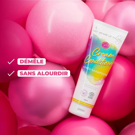 Cream Conditioner - Après-shampooing démêlant Hydratant & définition - Cheveux ondulés, bouclés, frisés et crépus - 250 ml 250.00 ml (Lot de 1)