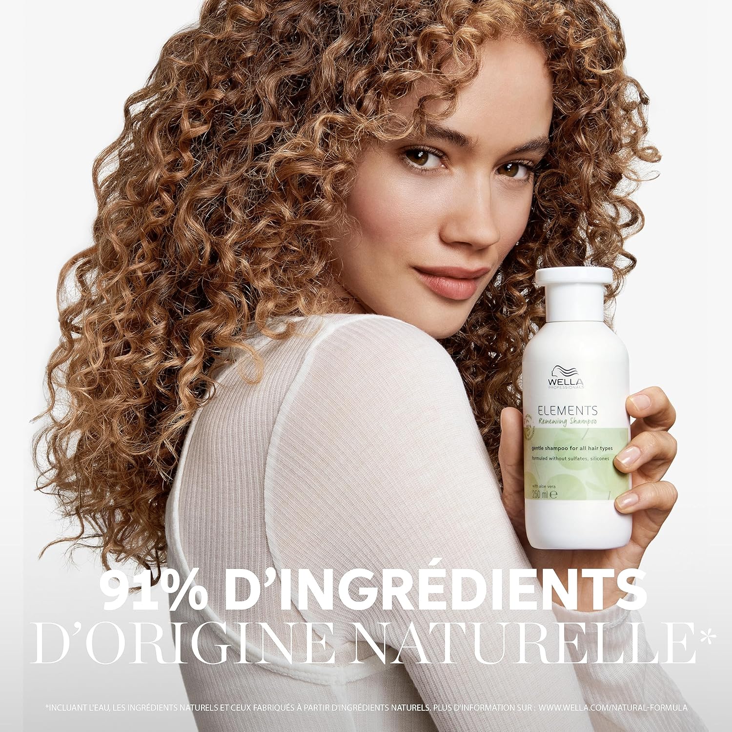 Wella Professionals ELEMENTS Renewing Shampoing Sans Sulfate - Douceur & Brillance - Enrichi en Aloe Vera - Tous Types de Cheveux 1 l (Lot de 1)