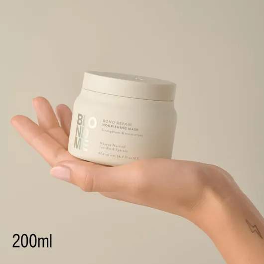 Schwarzkopf Professional BLONDME Bond Repair Nourishing Mask Masque Capillaire Réparateur Profondément Nourrissant Lisser Les Cheveux Poreux Hydratant Et Adoucissant 200 ml