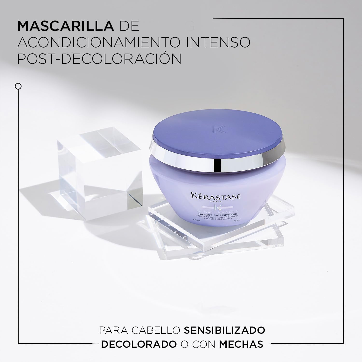 KÉRASTASE Blond Absolu - Cicaextreme - Masque Capillaire Réparateur Intense - Revitalisant & Anti-Fourches - Acide Hyaluronique & Edelweiss - Cheveux Blonds Décolorés ou Méchés - 200 ml