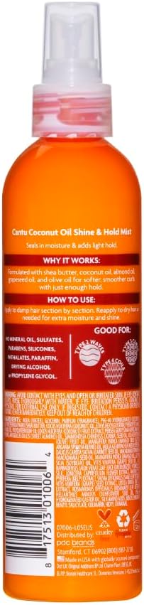 Shea Butter Brume brillance et maintien à l’huile de coco 237 ml 237 ml (Lot de 1)