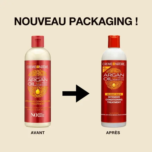 Argan Oil, Après Shampooing Hydratant Démêlant à l’Huile d’Argan du Maroc, Soin des Cheveux Bouclés Frisés Crépus, Sans Sulfates, Flacon de 354ml 354 ml (Lot de 1)