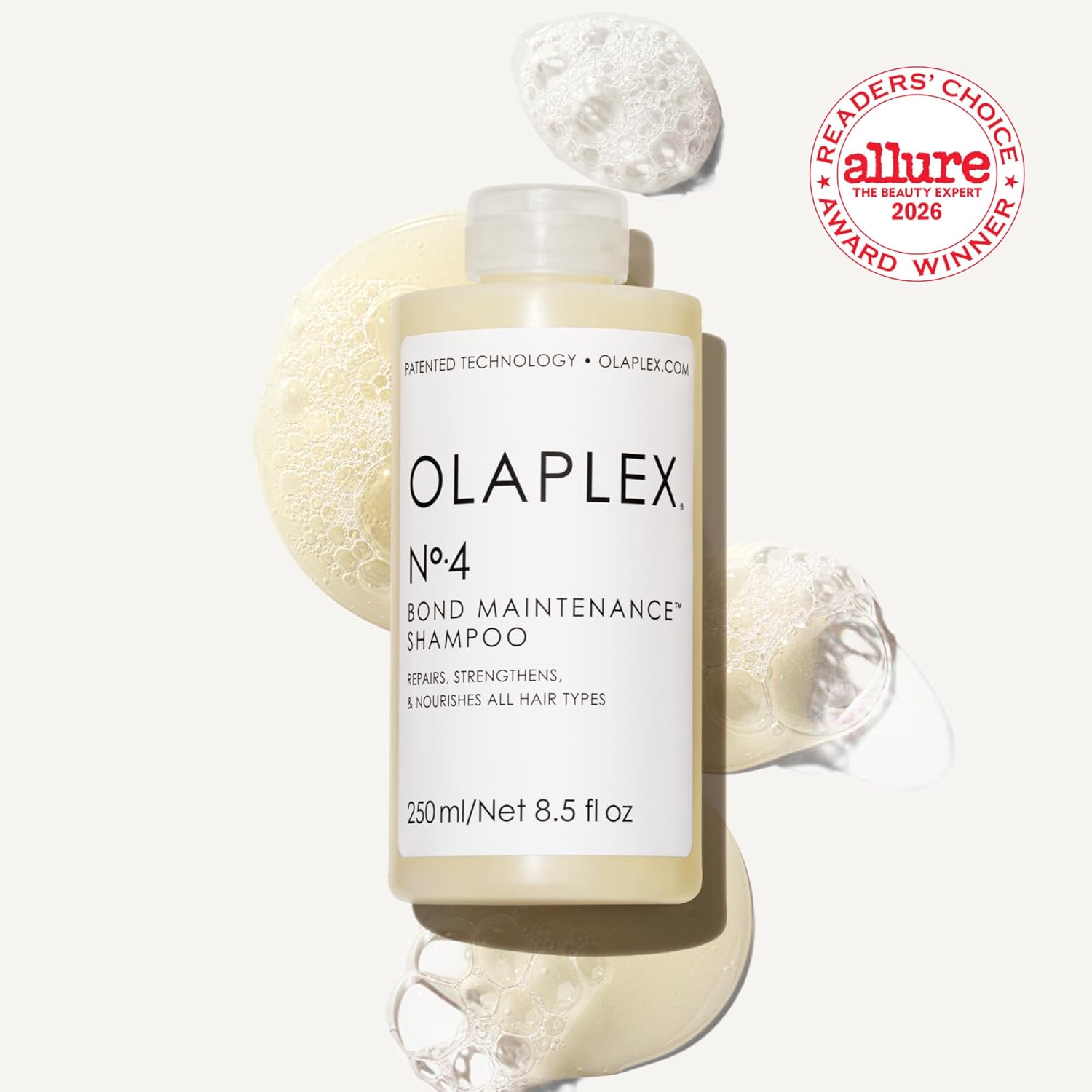 Olaplex No 4 Shampoing D'entretien des Liaisons, Répare, Renforce et Nourrit Tous Types de Cheveux, Apporte Brillance et Douceur, Sans Sulfate, 250ml
